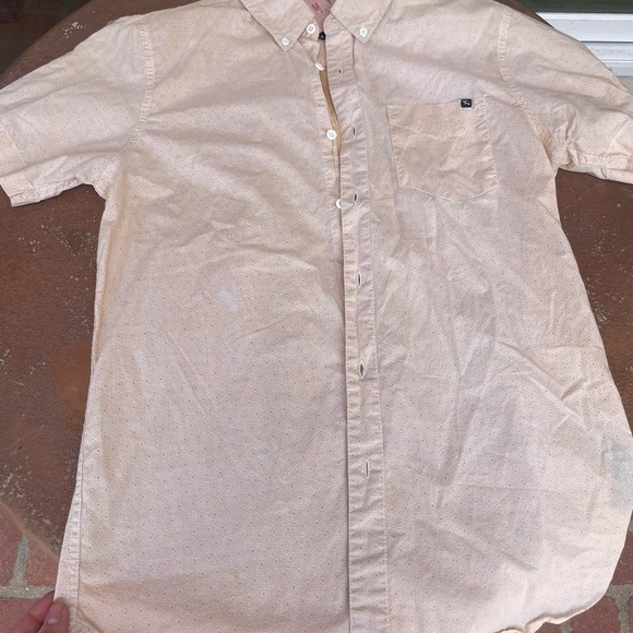 Lost at Sea men’s yellow abstract print button down sz s - Picture 4 of 6